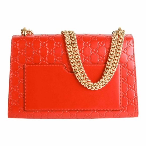 Gucci Medium Guccissima Padlock red Shoulder Bag - Picture 2 of 16